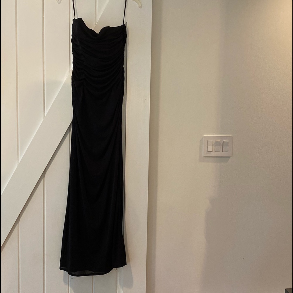 Kay zinger Long strapless ruched dress